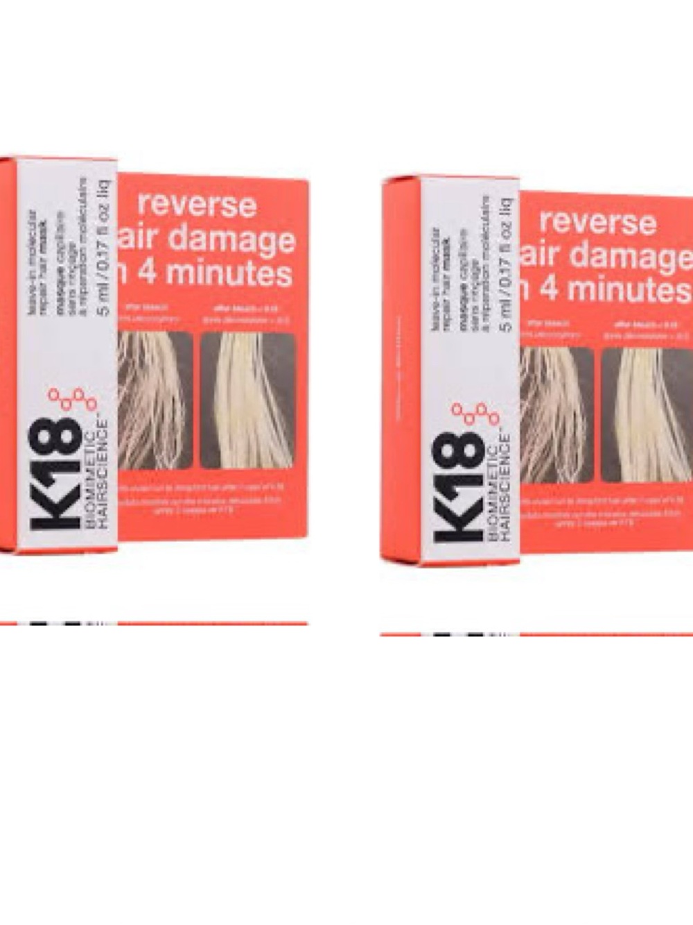 2 K18 leave in repair hair mask